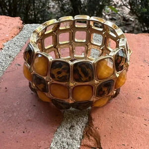 Retro Chunky Wide Gold Bracelet